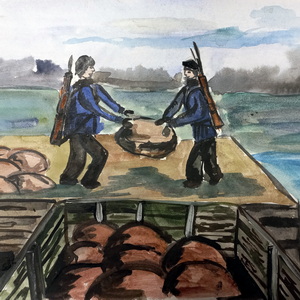 Дмитрий  Кербес | Хлеб привезли (разгрузка)