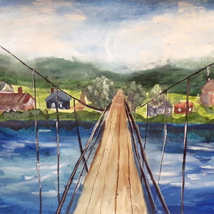 Варвара Богатенкова | Подвесной мост в селе Винницы