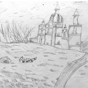 Александра  Елисеева | Путешествие Алой церкви( вид на Екатерининский собор)