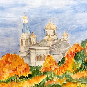 Валентина Ландышева | Церковь Святой Александры в осеннем убранстве