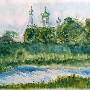 Алексей Голубцов | Вид на Бабигонскую церковь со стороны Церковного пруда