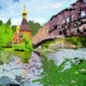 Мария Коршунская | «Храм Святого Апостола Андрея Первозванного на водах. Находится он на реке Вуоксе»