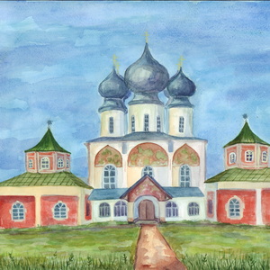 Анастасия Тюрьмина | Успенский собор Тихвинского Богородичного Успенского мужского монастыря.,