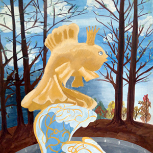 Ксения Кузьмина | Сказочная скульптура "Золотая рыбка"