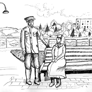 Мария Подоляко | Скульптурная композиция Красноармеец и медсестра