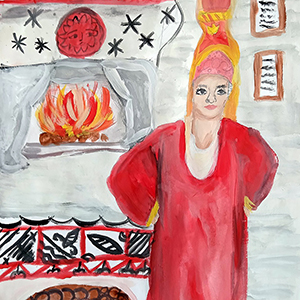 Милана Дяглева | Комната русского быта и фольклора с хозяюшкой матушкой Ягиней