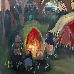 Лукичева Бронислава | Вечер у костра