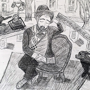 Милена Шестакова | Скульптура писателю  Куприну А.И. в Гатчинском дворике