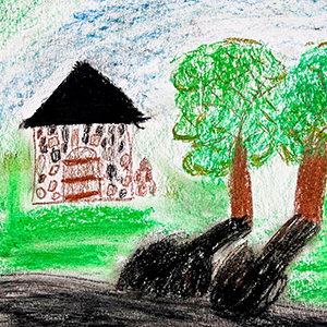 Леонид Павлов | Каменный амбар и дубы в д.Засосье