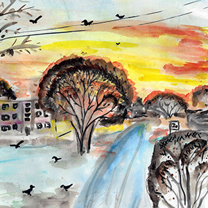 Ксения Пастьева | Село Рождествено "Первые грачи и шаровидные ивы"