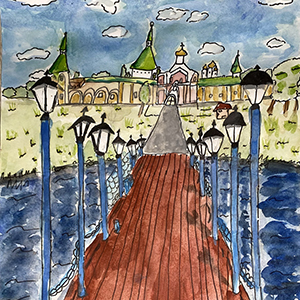 Арина Костина | Пристань Валдая с видом на Иверский монастырь