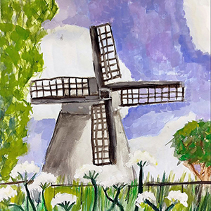 Вера Никитина | Мельница из деревни Подгощи 20-е гг. 20 века