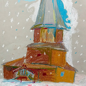 Надежда Саукова | Успенская церковь из деревни Курицко в Витославлицах