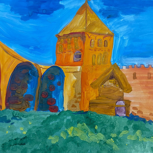 Ульяна Кадочникова | Вид на Дворцовую башню Новгородского кремля